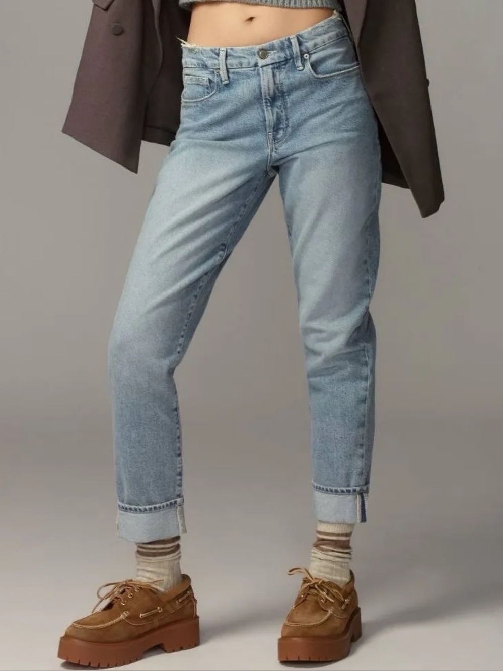 Good American Mid Rise Weekender Jeans